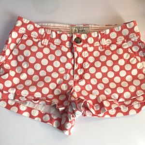 orange polka dot shorts